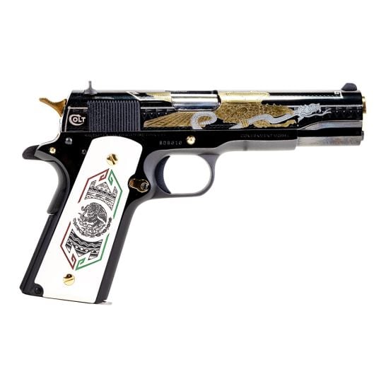 Colt 1911 Bandera 5" 38Sup 9rd Pistol, Mexican Eagle Engraved