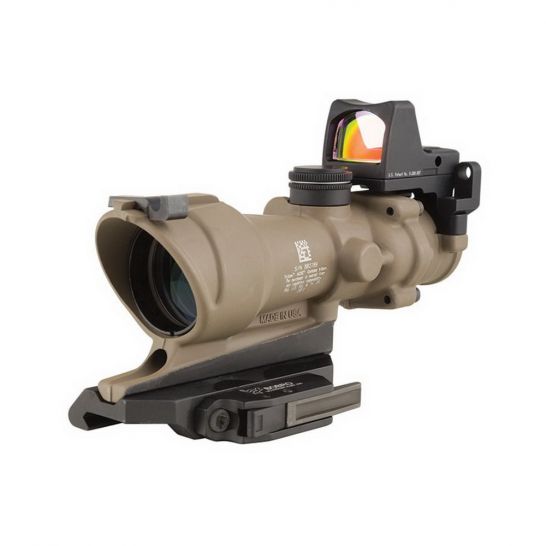Trijicon ACOG 4x32mm Illuminated Amber .223 BDC Crosshair Rifle Scope w/ RMR
