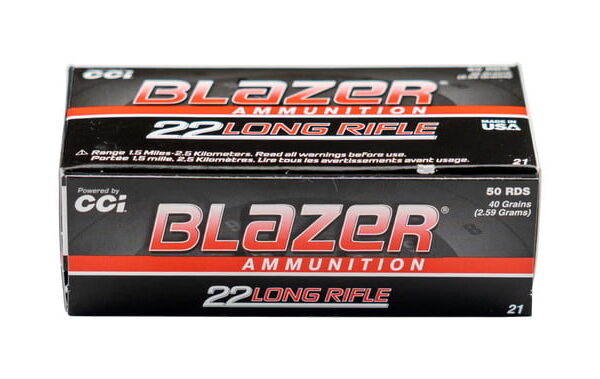 Close× CCI Blazer High Velocity .22 LR, 40gr, Lead Round Nose, 50rd Box