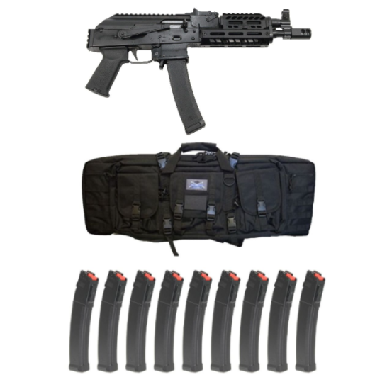 PSA AK-V MOE Picatinny 9mm Pistol w/ 10 Mags & PSA Bag
